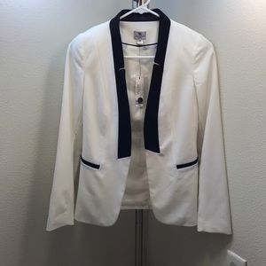 NEW off white blazer with black trim.